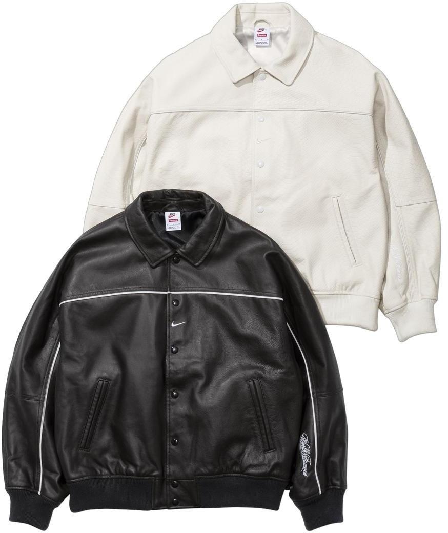 Supreme®/Nike® Leather Varsity Jacket view 7